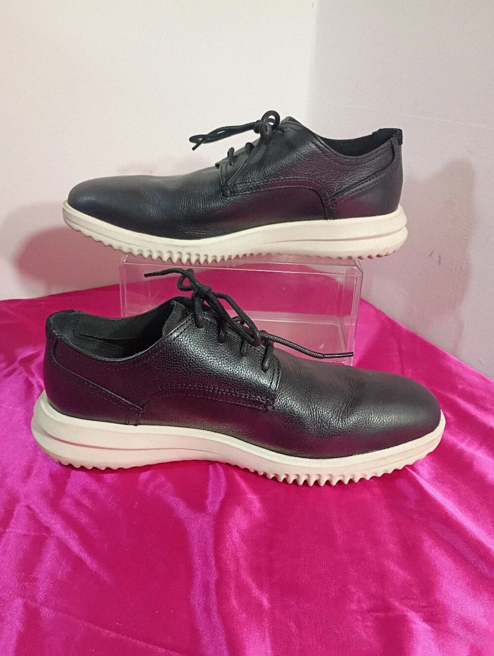 Cole Haan Grand+ Shoes Mens Size 8 M Leather Plain Toe Oxford C36934 NIB.